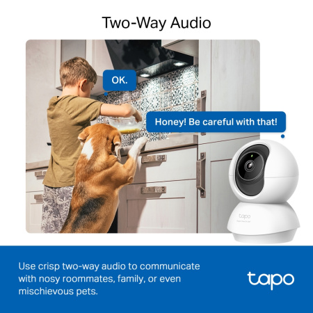 IP-Камера TP-LINK Tapo C230 3MP N300 microSD motion detection 360° mic - фото 6