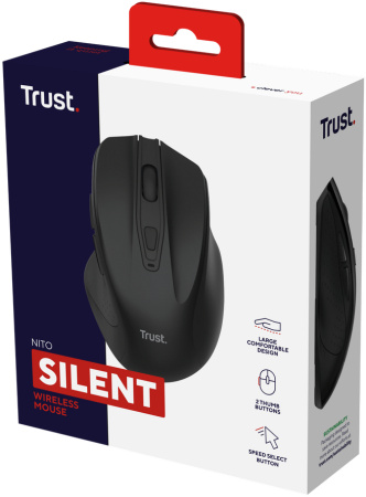 Миша Trust Nito Silent, WL, чорний - фото 8