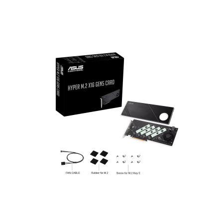 ASUS Плата-адаптер PCIe Hyper M.2 X16 PCIe 5.0 Expansion Card GEN 5 - фото 2