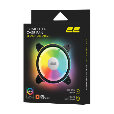 Корпусний вентилятор 2E GAMING Air Cool ACF1206-ARGB, 120мм, 1200rpm, 6pin, 25dBa, чорний - фото 12