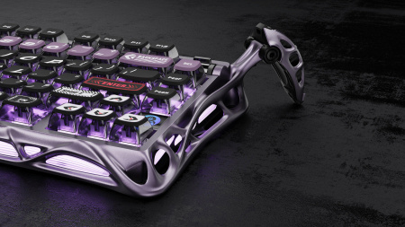 Клавіатура механічна GravaStar Mercury V75 Pro 80keys, Magnetic Jade Gaming, 8K, USB-A, RGB, Iron Purple - фото 11