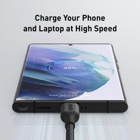 Кабель Anker 544 USB-C to USB-C - 1.8m 140W Bio-Nylon Black - фото 8