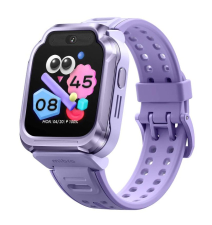 Дитячий годинник-телефон Mibro S1, 1.68", 360x390, GPS, 8MP+5MP, 900мА·год, 2АТM, лавандовий - фото 1