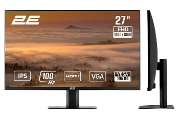 Монітор 2E 27" F2725B D-Sub, HDMI, IPS, 100Hz