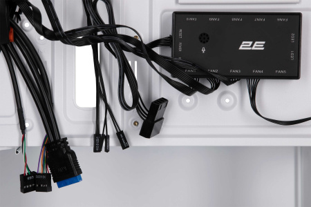 Корпус 2E GAMING Calleo GB700W без БЖ, 2xUSB3.0, 1xUSB2.0, 4x120мм ARGB, VGA 320мм, LCS ready, контролер з пультом, TG Side Window, mATX, білий - фото 21