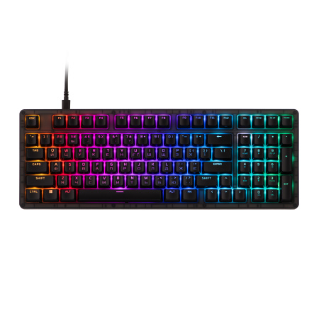Клавіатура механічна HyperX Alloy Origins 2 1800 103key, Red, USB-A, Hot-Swap, EN/UA, RGB, чорний - фото 1