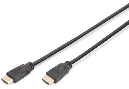Кабель DIGITUS HDMI (M/M), 4K@60Гц, Ultra HD, Premium, тип A, w/Ethernet, золото, 5м, чорний - фото 1