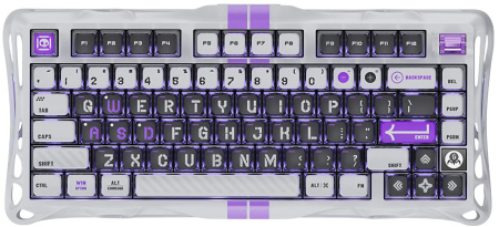 Клавіатура механічна GravaStar Mercury V75 80keys, Magnetic Jade Pro, 8K, USB-A, RGB, Mecha Gray - фото 1 Клавіатура механічна GravaStar Mercury V75 80keys, Magnetic Jade Pro, 8K, USB-A, RGB, Mecha Gray - фото 1