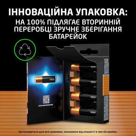 Лужні батарейки Duracell LR06 KPD 08*10 Optimum уп. 1x8 шт. - фото 5