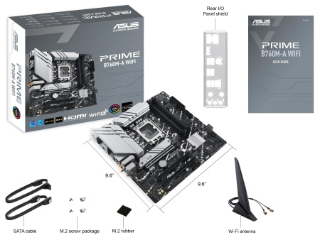 Материнcька плата ASUS PRIME B760M-A WIFI s1700 B760 4xDDR5 M.2 HDMI DP Wi-Fi BT mATX - фото 2 Материнcька плата ASUS PRIME B760M-A WIFI s1700 B760 4xDDR5 M.2 HDMI DP Wi-Fi BT mATX - фото 2