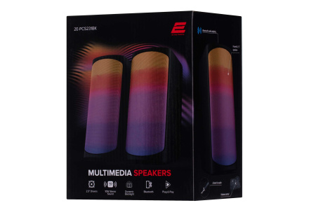2E Акустична система PCS231 RGB Matrix, 2.0, USB, Black - фото 10