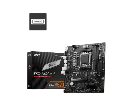 MSI Материнcька плата PRO A620M-B sAM5 A620 2xDDR5 M.2 HDMI D-Sub mATX - фото 5