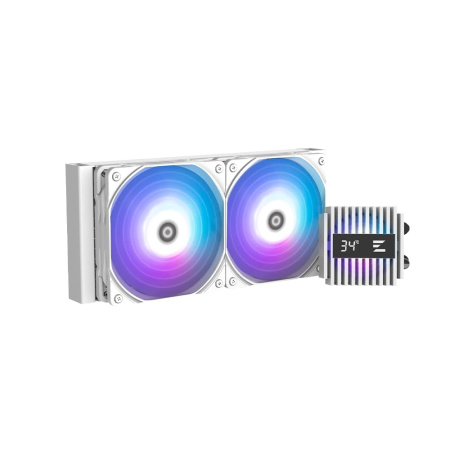 Система рідинного оxолодження  Zalman Alpha 2 A24 ARGB, LGA1851, 1700, 1200, 115x, AM5, AM4, TDP 320W, білий - фото 2