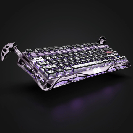 Клавіатура магнітна GravaStar Mercury V75 Pro 80keys, GravaStar x Gateron Jade Gaming, USB-A, 8k, RGB, Iron Purple - фото 14