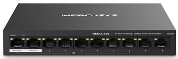 Mercusys Комутатор MS110P 10xFE (8xPoE), 65Вт, Некерований