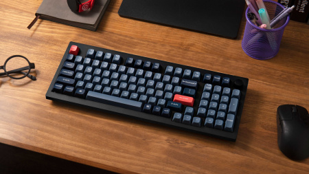 Keychron Клавіатура механічна V5 Max 100Key, Gateron Jupiter Brown, Knob, WL/BT/USB-A, Hot-Swap, QMK, EN/UKR, RGB, чорний - фото 8
