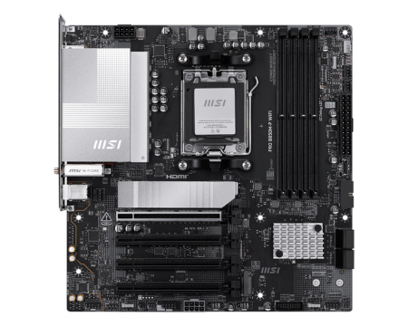 Материнcька плата MSI PRO B850M-P WIFI sAM5 B850 4xDDR5 M.2 HDMI DP Wi-Fi BT mATX - фото 1