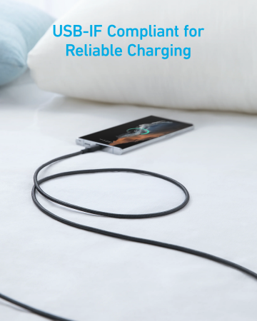 Кабель Anker 322 USB-A to USB-C - 1.8m Nylon Black - фото 5