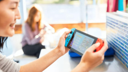 Ігрова консоль Nintendo Switch OLED (неоновий червоний/неоновий синій) - фото 3