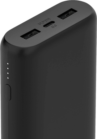 Belkin Акумулятор портативний літій-іонний Power Bank 20000мА·год, 20Вт, 2хUSB-A/USB-C, чорний - фото 4