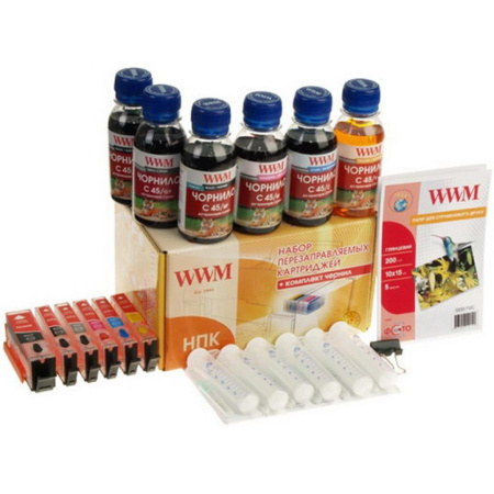 Комплект перезаправних картриджів WWM CANON MG6340/7140 (RC.CLI451/6ARC) - фото 1