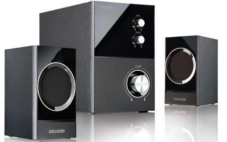 Акустична система MICROLAB M-223 2.1, 17W, mini-jack, чорний - фото 1