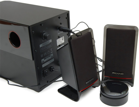 Microlab Акустична система M-200 2.1, 40W, mini-jack, чорний - фото 2
