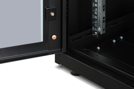 Шафа DIGITUS 19", 42U, Network Unique, передні двері зі склом, 600x800 мм, 1200кг максимально, чорна - фото 8