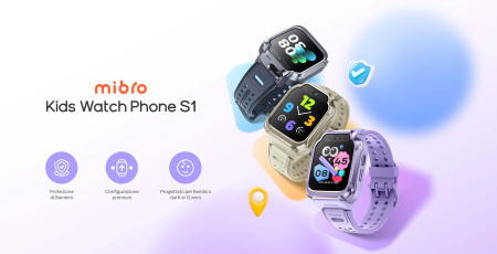Дитячий годинник-телефон Mibro S1, 1.68", 360x390, GPS, 8MP+5MP, 900мА·год, 2АТM, пісочно-золотий - фото 4