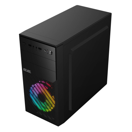 Корпус 2E Basis RD850 без БЖ 1xUSB3.0, 2xUSB2.0, 1x120мм ARGB, VGA 290мм, Metal Side Panel, mATX, чорний - фото 2 Корпус 2E Basis RD850 без БЖ 1xUSB3.0, 2xUSB2.0, 1x120мм ARGB, VGA 290мм, Metal Side Panel, mATX, чорний - фото 2