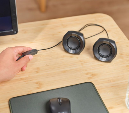 Акустична система Trust Polo Compact 2.0, USB/AUX, чорний - фото 3