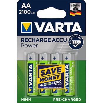 Акумулятор Varta Ready to Use AA/HR06 Ni-MH 2100 mAh BL 4шт
