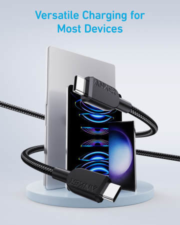 Кабель Anker 310 USB-C to USB-C - 0.9m 240W Nylon Black - фото 2