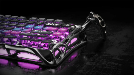 Клавіатура механічна GravaStar Mercury K1 Pro 80keys, GravaStar x Kailh Speedy Mint, BT/WL/USB, cyberpunk - фото 3