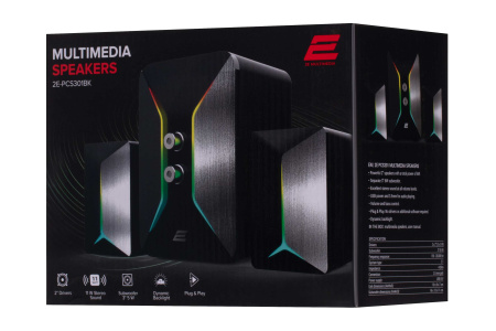 2E Акустична система PCS301 RGB, 2.1, USB, Black - фото 5 2E Акустична система PCS301 RGB, 2.1, USB, Black - фото 5