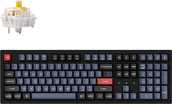 Keychron Клавіатура механічна K10 PRO 100Key, K pro Banana, WL/BT/USB-A, Hot-Swap, QMK, EN/UKR, RGB, чорний
