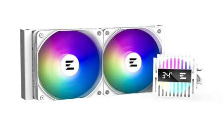 Система рідинного оxолодження  Zalman Alpha 2 A24 ARGB, LGA1851, 1700, 1200, 115x, AM5, AM4, TDP 320W, білий - фото 1