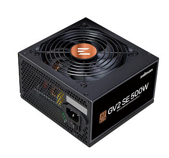 Блок живлення Zalman GV2SE  (500W) 88%, 80+ Bronze, 120мм, 1xMB 24pin(20+4), 1xCPU(4pin+ 8pin), 3xMolex, 6xSATA, 2xPCIe 8pin(6+2)