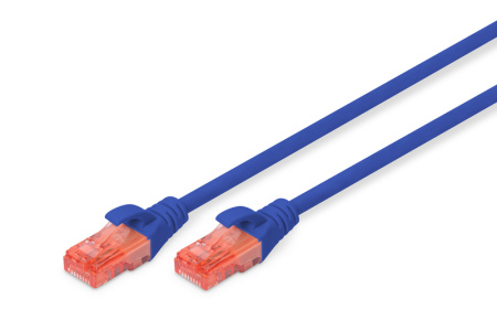 Патч-корд DIGITUS CAT 6 UTP, 10м, AWG 26/7, Cu, LSZH, синій - фото 1