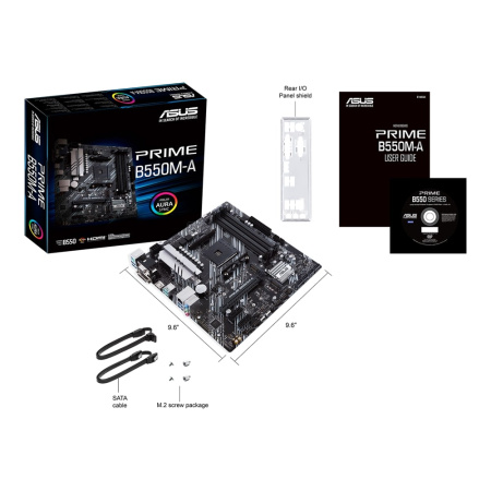 Материнcька плата ASUS PRIME B550M-A sAM4 B550 4xDDR4 M.2 HDMI DVI D-Sub mATX - фото 7