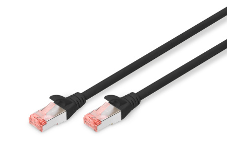 Патч-корд DIGITUS CAT 6 S-FTP, 10м, AWG 27/7, LSZH, чорний - фото 1