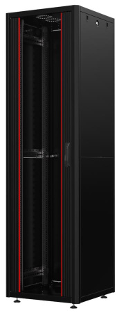 Шафа MIRSAN 19", 22U, GTN SERVER, склянні двері, 600x800 мм, максимально 1000 кг, чорна - фото 1