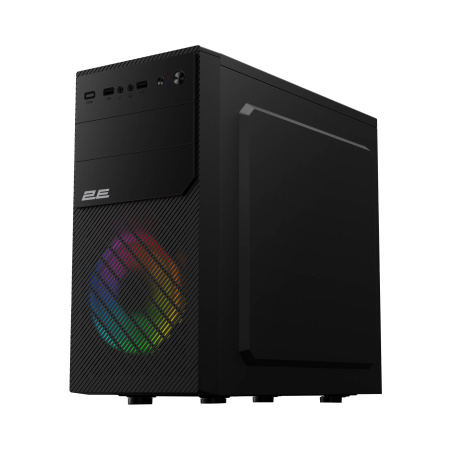 Корпус 2E Basis RD850 без БЖ 1xUSB3.0, 2xUSB2.0, 1x120мм ARGB, VGA 290мм, Metal Side Panel, mATX, чорний - фото 1 Корпус 2E Basis RD850 без БЖ 1xUSB3.0, 2xUSB2.0, 1x120мм ARGB, VGA 290мм, Metal Side Panel, mATX, чорний - фото 1