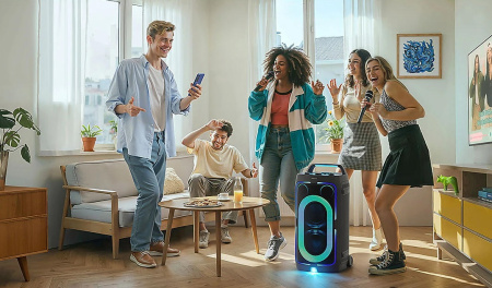 Акустична система Samsung MX-ST50F 240Вт, 2.0, BT, USB, 3.5 Mini Jack, IPX4, Party Lights+, SBC, AAC, чорний - фото 5