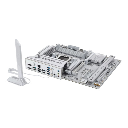 Материнcька плата ASUS TUF GAMING B850-PRO WIFI7 W NEO sAM5 B850 2xDDR5 M.2 HDMI DP Wi-Fi BT ATX білий - фото 5