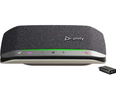 Спікерфон Poly Sync 20+ з адаптером BT700, сертифікат Microsoft Teams, 3 x Bi-Mic, радіус 2 м, USB-C, Bluetooth, сірий - фото 1