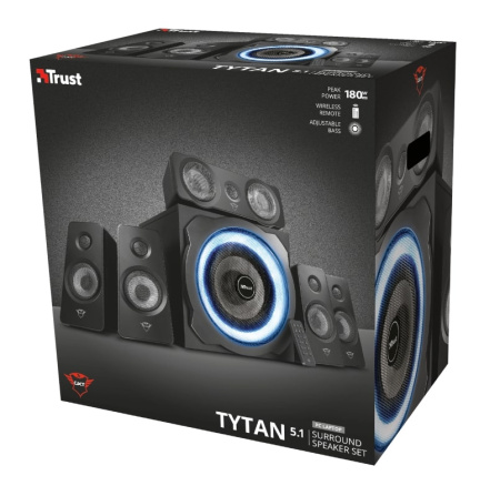 Акустична система Trust GXT 658 Tytan 5.1, 90Вт, AUX, чорний - фото 12