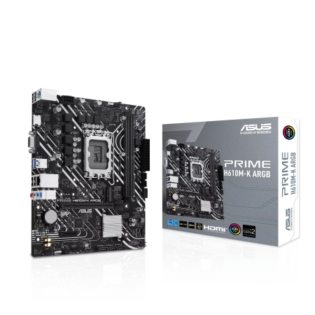 Материнcька плата ASUS PRIME H610M-K ARGB s1700 H610 2xDDR5 M.2 HDMI D-Sub mATX ARGB - фото 7