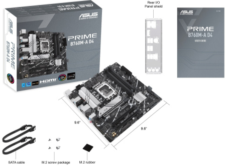Материнcька плата ASUS PRIME B760M-A D4-CSM s1700 B760 4xDDR4 M.2 HDMI DP mATX CSM - фото 2