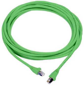 MOLEX F/UTP PowerCat 5e, RJ45, 568A/B, LS0H, 1m, Green